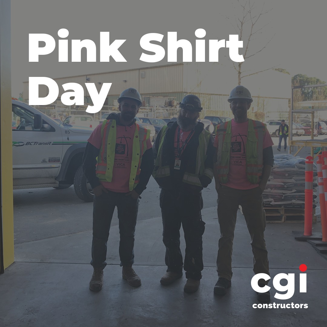 Today, we're wearing pink. 💗

Pink Shirt Day is a reminder that respect, inclusion, and kindness matter in every part of our day, both in our workplaces and in our communities.

Together, we stand against bullying and commit to creating spaces where everyone feels safe, valued, and supported.

#CGIConstructors #PinkShirtDay #SprinkleKindness