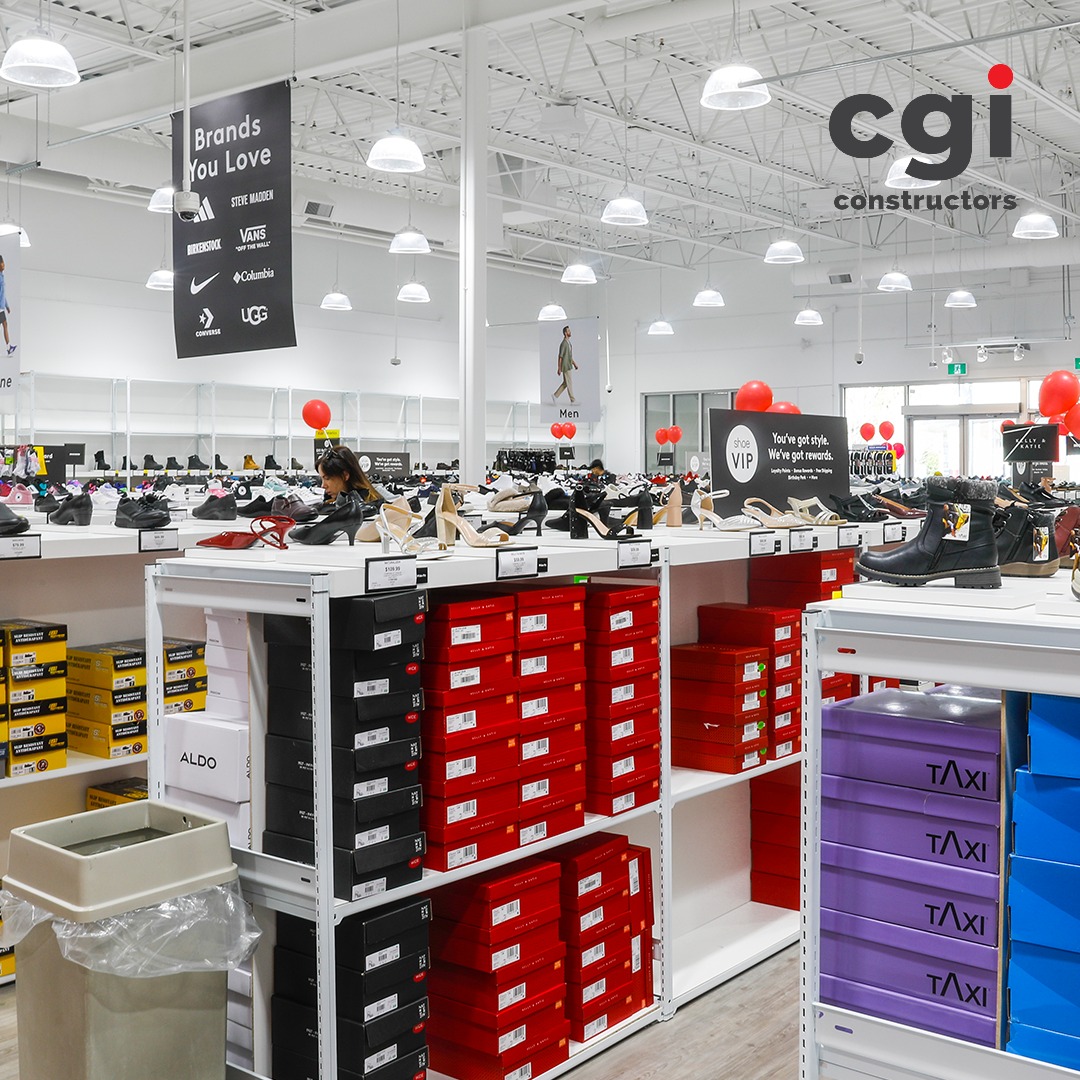 CGI's tenant improvement project at the Shoe Company at Grandview Corners in Surrey is complete and ready for customers!
A huge thanks to our consultants on the job: @bradburyarchitecture, @somaticmep, and @westernglassinc among many others for their collaboration and hard work on this project!
#CGIConstructors