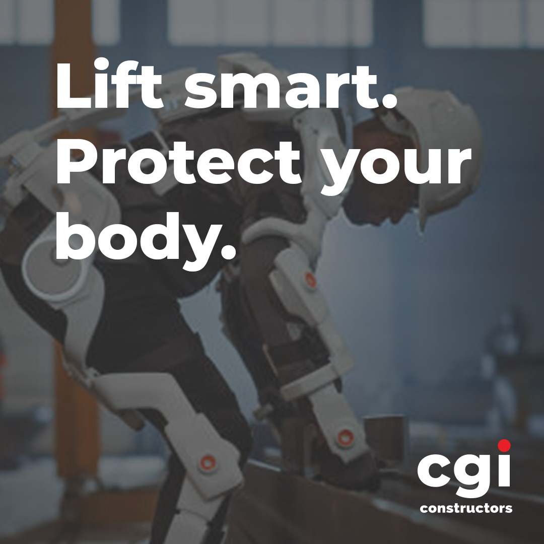 Many jobs involve manual material handling — lifting, carrying, pushing, and pulling. Over time, these tasks can lead to back, neck, and shoulder injuries, especially when MSD (musculoskeletal disorder) hazards are present.

Reduce the risk before you lift by using material handling equipment whenever possible, storing heavy or frequently used items between knuckle and shoulder height, and breaking loads into smaller, manageable pieces. Keep work areas level and clear, use carts with adjustable handles and large wheels, and plan layouts to avoid slopes, tight spaces, and awkward movements.

#CGIConstructors #HomeSafeEveryOneEveryDay