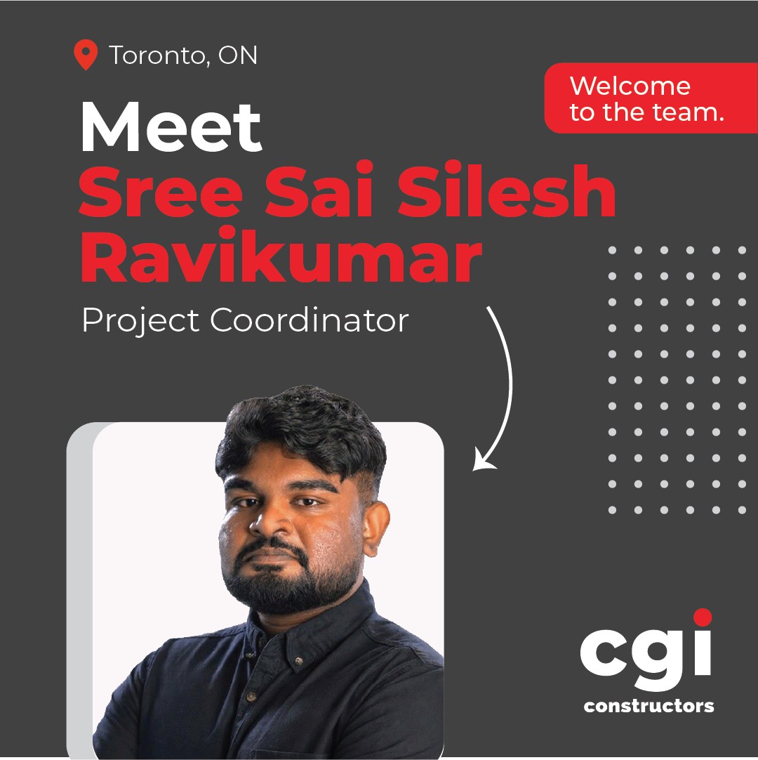 CGI is excited to welcome Sree Sai Silesh Ravikumar back to the team as a Project Coordinator in our Toronto office!

Sree first joined us as a co-op student in 2024, and we are thrilled to see him return to continue growing his career with CGI. Welcome back, Sree, we look forward to your growth and continued success!

#CGIConstructors #NewTeamMember