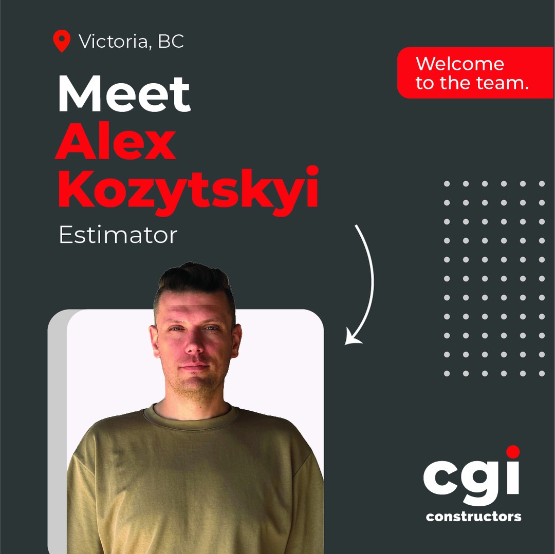 We're excited to have Alex join our Estimating team in Victoria and contribute to the projects and relationships that drive our success across Vancouver Island and beyond. Please join us in welcoming Alex to the team!

#CGIConstructors