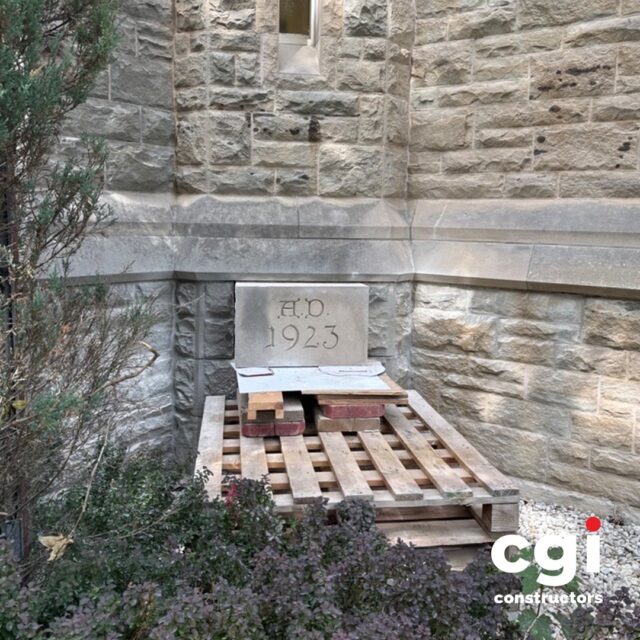Work is officially underway at the University of Guelph’s War Memorial Hall, and one of our first tasks came with a unique connection to the building’s past.

Our team carefully lifted at 605lb block of stone to reveal a time capsule dating back to 1923 and the historic artifacts preserved within.

More than 100 years later, it’s a remarkable piece of history to encounter as we begin a new chapter for War Memorial Hall. We’re excited to bring new life to this historic space and share more milestones as the project progresses.

A special shoutout to our project partners: @uofguelph, Barry Bryan Associates, @mcw.group, and @wspcanada. We’re looking forward to working together to bring this project to life.

#CGIConstructors #CGIProject #TimeCapsule