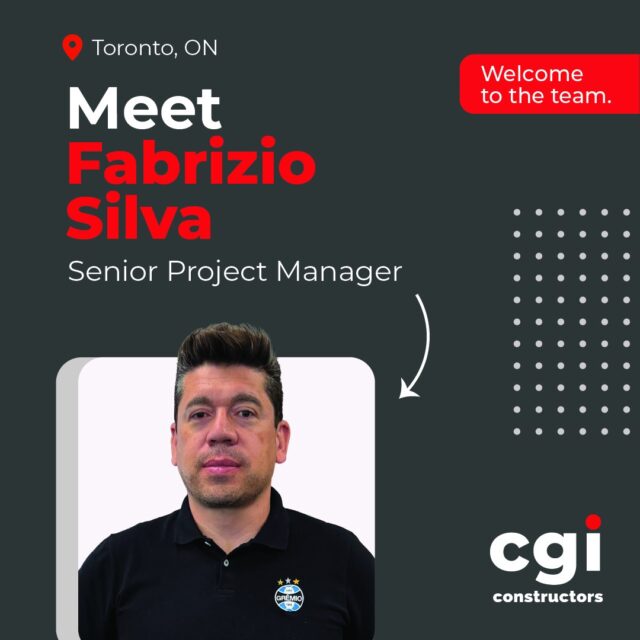 Our Toronto team continues to grow! 🎉

We’re excited to welcome four new team members to CGI Constructors:

• Fabrizio Silva – Senior Project Manager
• Reza Joorabchian – Project Manager
• Rylee Mitchell – Assistant Project Manager
• Daytona Basta – Assistant Site Superintendent

We’re excited to have you all on board and look forward to the experience and expertise you’ll bring to our Toronto team. Welcome to CGI! 👏

#CGIConstructors #TeamCGI